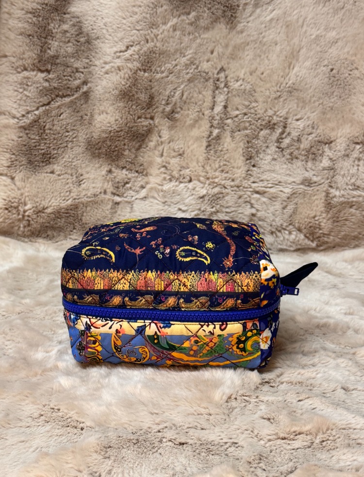 Pomélie Classic Orta Boy – Kapitone Boho Mavi