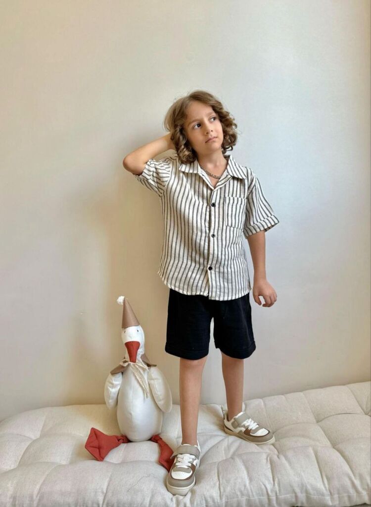 ERKEK ÇOCUK KETEN KUMAŞ 2Lİ TAKIM