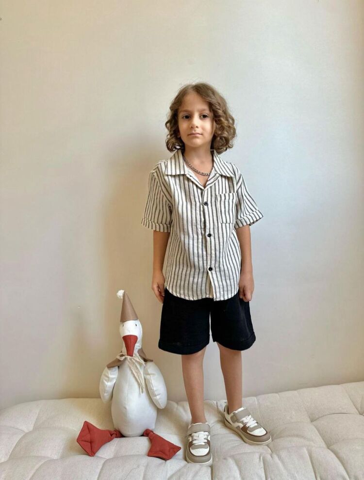 ERKEK ÇOCUK KETEN KUMAŞ 2Lİ TAKIM