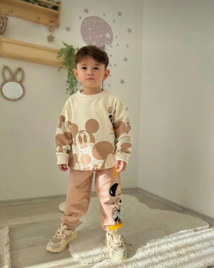 ERKEK ÇOCUK PAMUKLU 2'Lİ ALT ÜST TAKIM EŞOFMAN TAKIMI