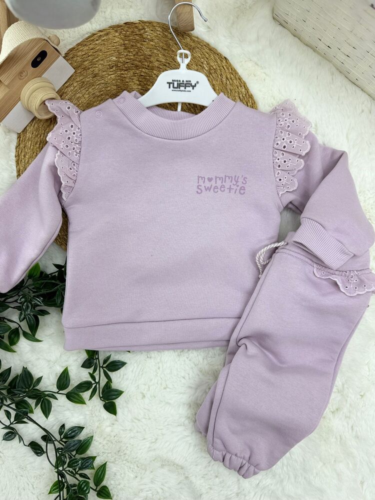 KIZ BEBEK PAMUKLU 2'Lİ TAKIM ALT - ÜST TAKIM EŞOFMAN TAKIMI