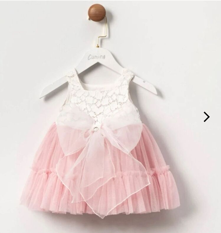 KIZ BEBEK TÜTÜ DETAYLI ÖZEL GÜN ELBİSESİ