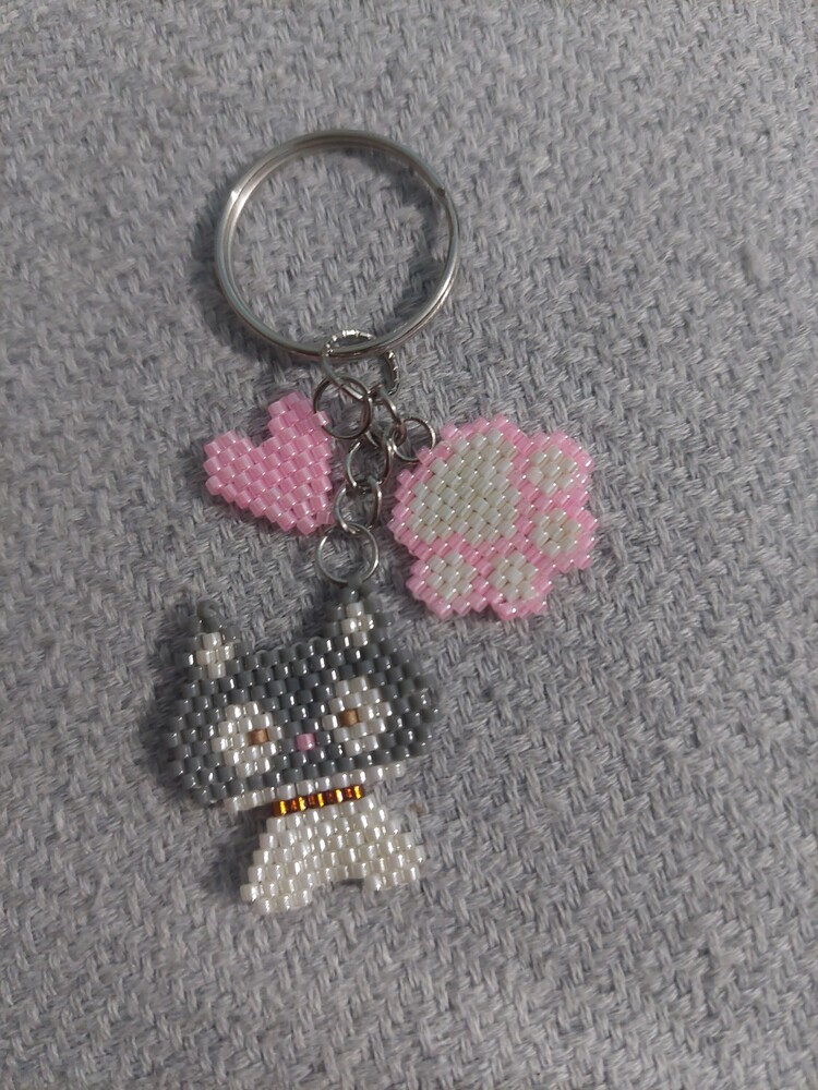gri kedi pembe pati