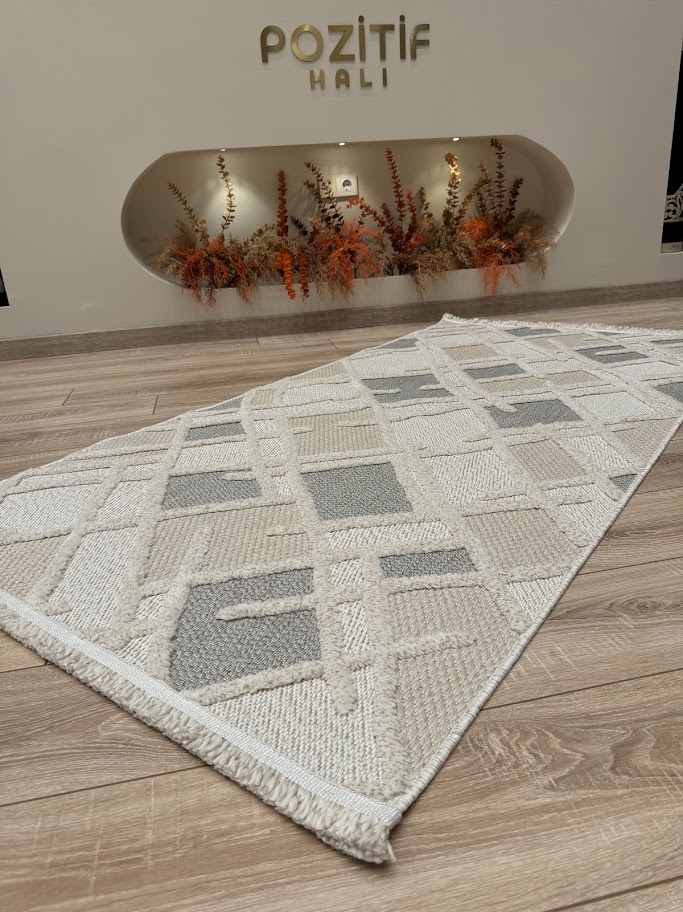 Focus Serisi Renkli Kalın Modern Makine Halısı 4 metre kare