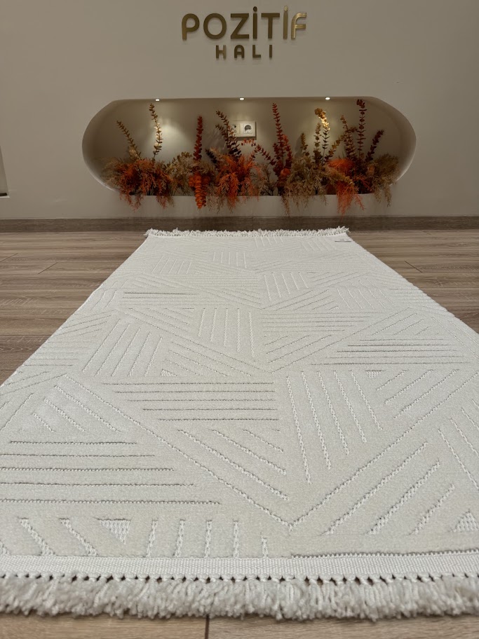 Tokyo Serisi Renkli Kalın Modern Makine Halısı 4 metre kare 