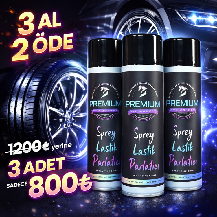 3 AL 2 ÖDE SPREY LASTİK PARLATICI 500 ML