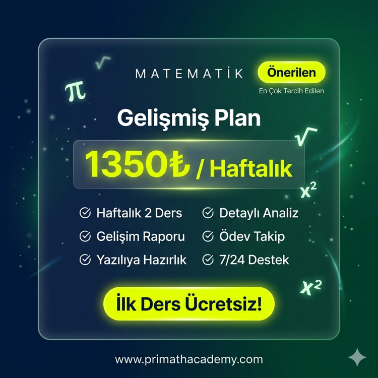 Gelişmiş plan - Haftalık