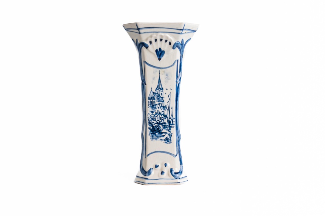 El Boyama Delft Blauuw Vazo – Made in Holland – yaklaşık 1960–1980