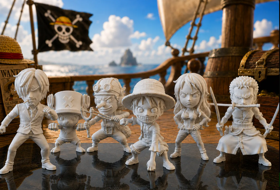  One Piece Korsanlar Serisi – 6 Farklı Karakter Bir Arada Figür Seti✨