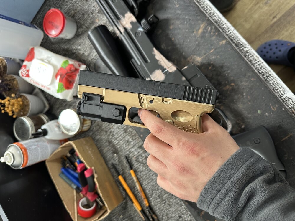 3D baskı hareketli yaylı Glock 17
