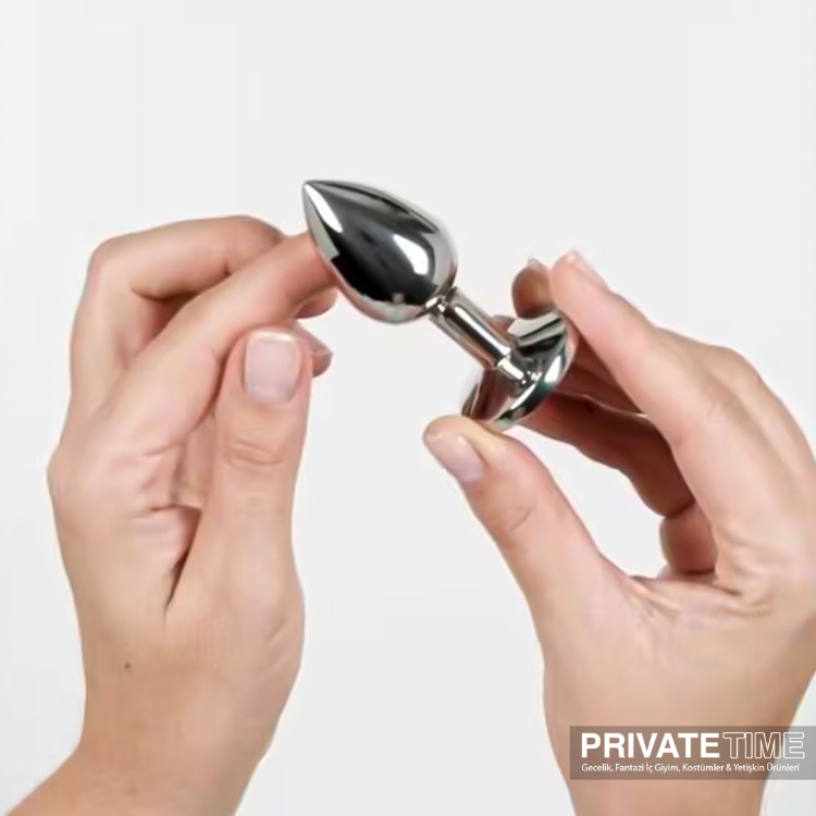 Lüks Anal Plug Ve Tıkaç - Gümüş Metal