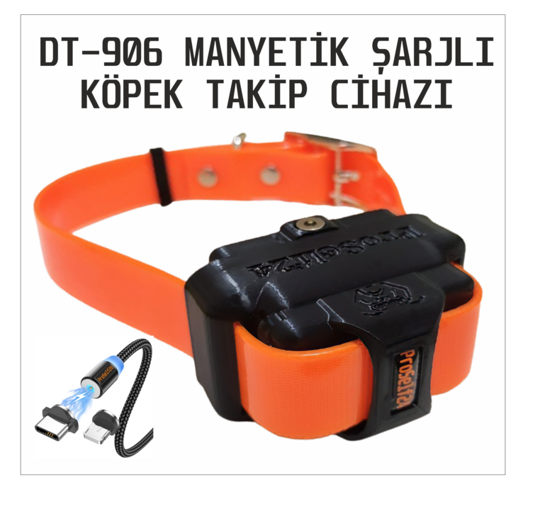 DT-906 MANYETİK ŞARJLI KÖPEK TAKİP CİHAZI