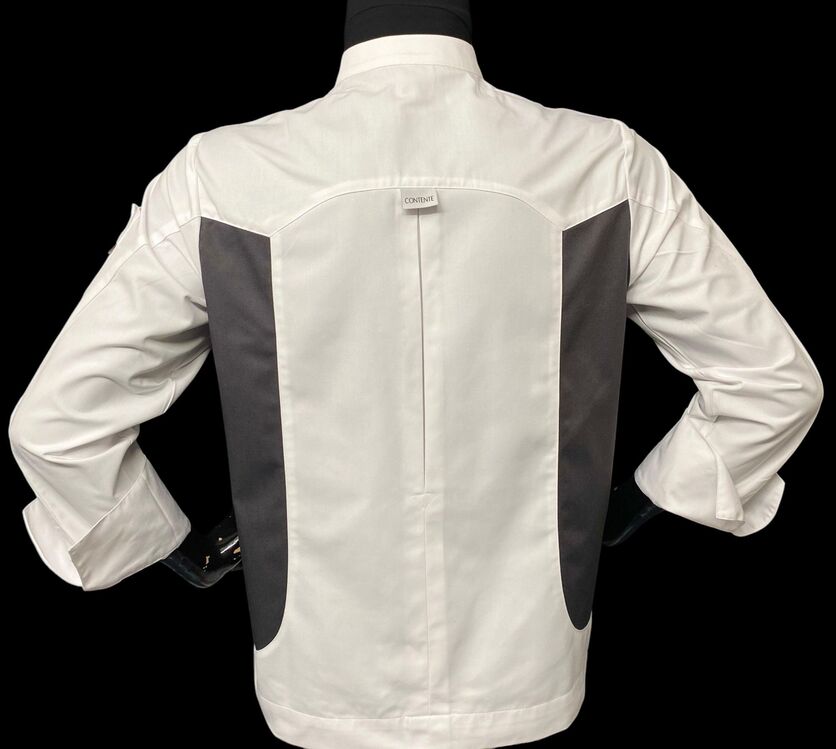 W-GREY  PAMUKLU DELUXE V YAKA FRANSIZ MODEL BLAZER ŞEF CEKETİ