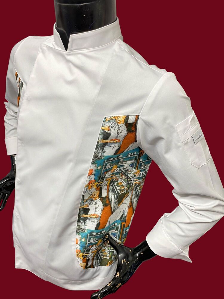 W-CHEFS  PAMUKLU DELUXE V YAKA FRANSIZ MODEL BLAZER ŞEF CEKETİ