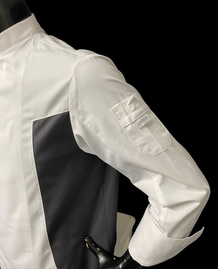 W-GREY  PAMUKLU DELUXE V YAKA FRANSIZ MODEL BLAZER ŞEF CEKETİ