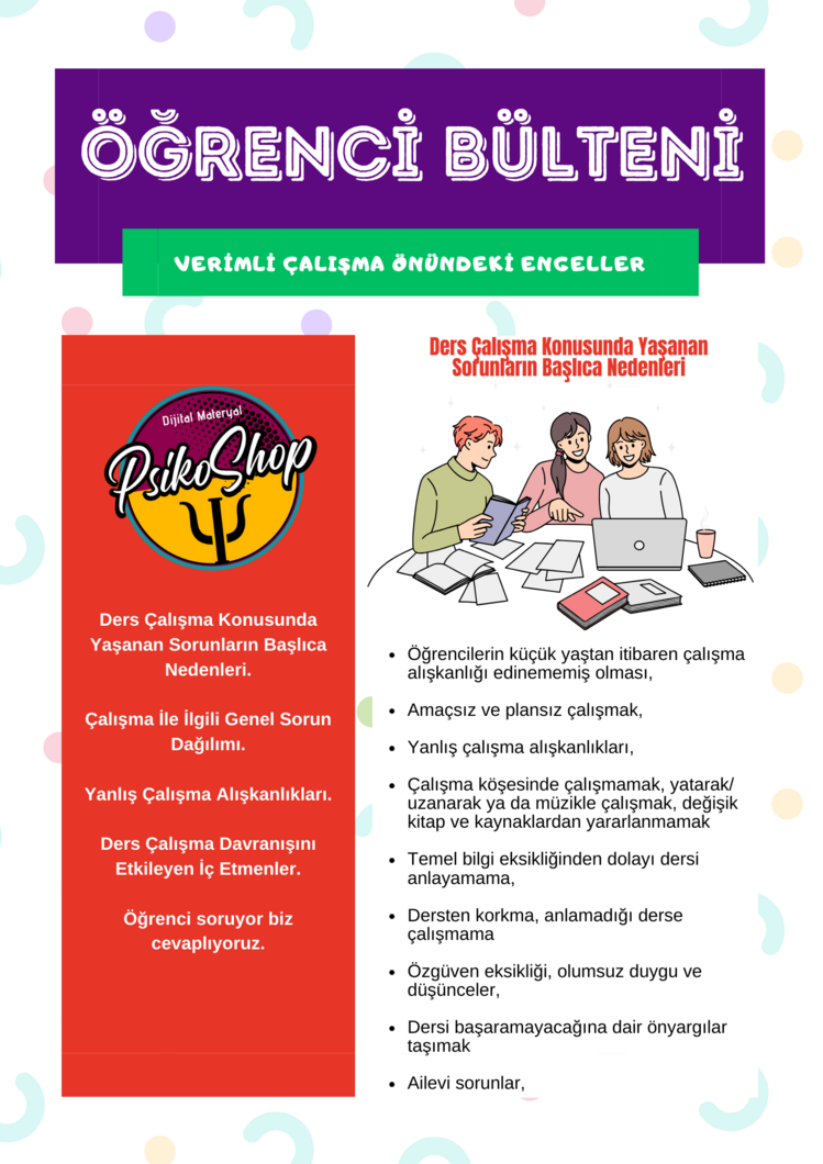 Verimli Çalışma Önündeki Engeller - Öğrenci Bülteni