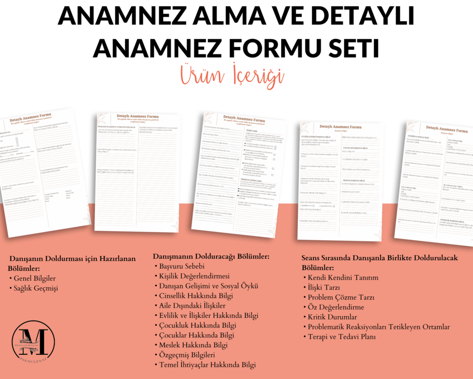 Anamez Alma & Detaylı Anamnez Formu Seti