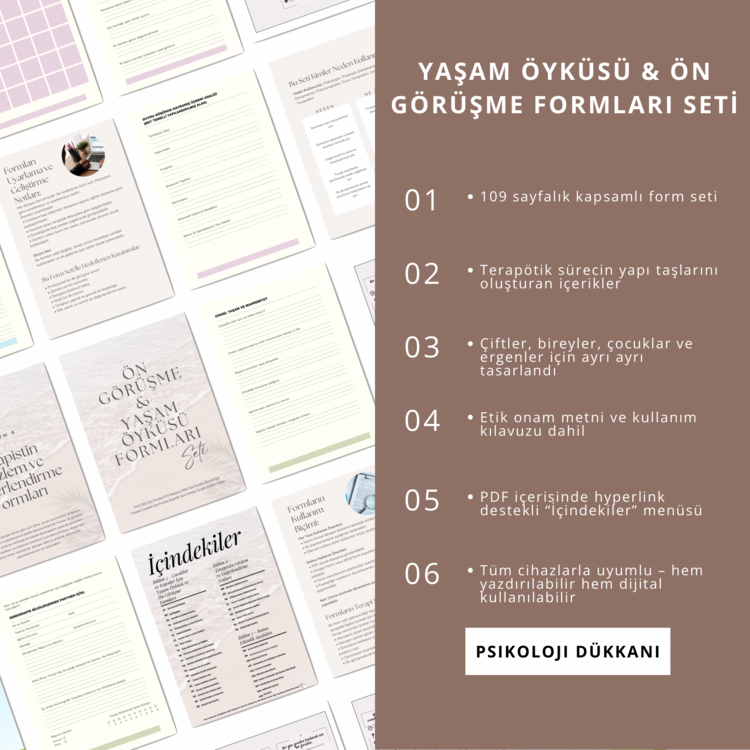 Yaşam Öyküsü & Ön Değerlendirme Formları Seti