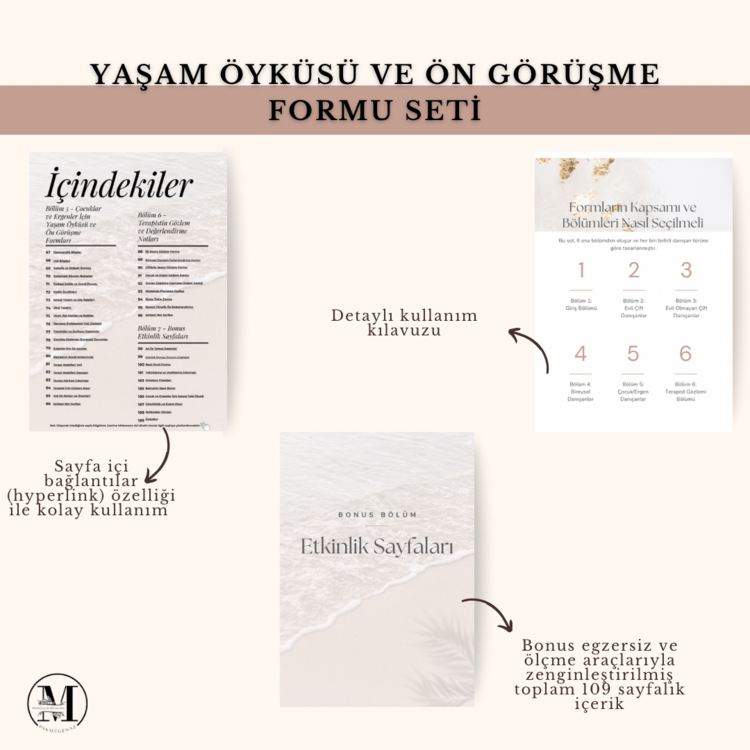 Yaşam Öyküsü & Ön Değerlendirme Formları Seti