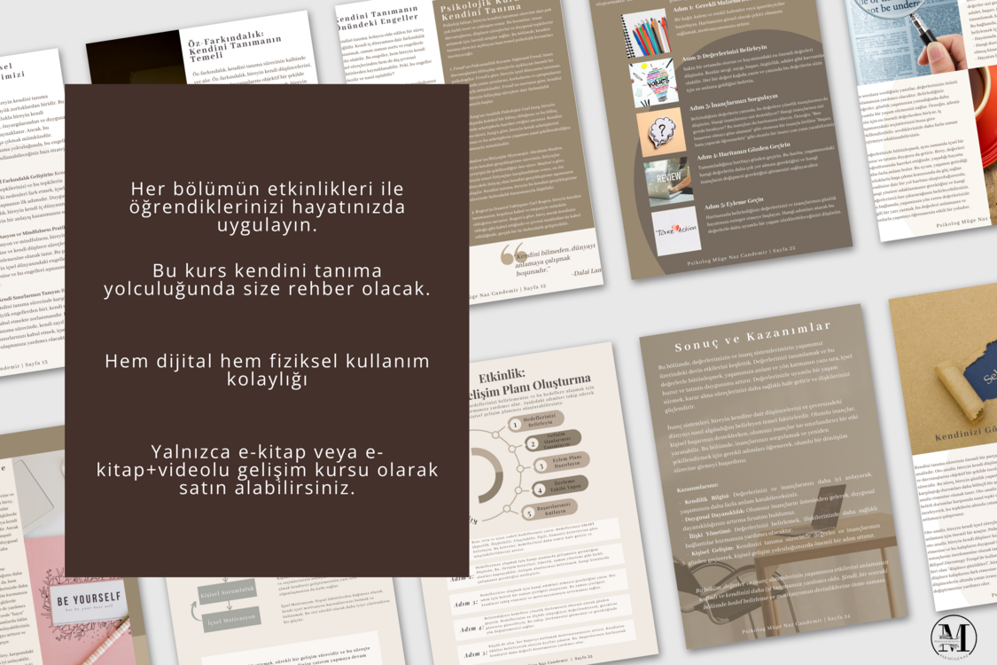 Kendini Tanıma & Kişisel Gelişim E-Kitap (Videolu Online Eğitim İçin Opsiyon Seçeneği)