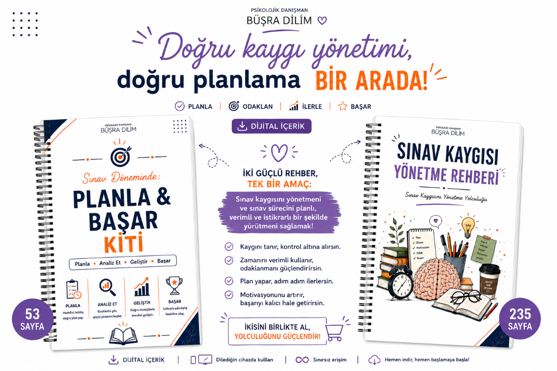 2'li - Sınav Kaygısı Yönetme Rehberi & Planla Başar Kiti