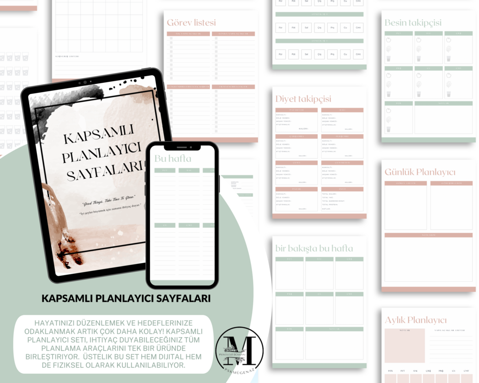 Kapsamlı Planlayıcı Seti (Kişiselleştirilemez Versiyon) Ürün açıklamasını okuyunuz.