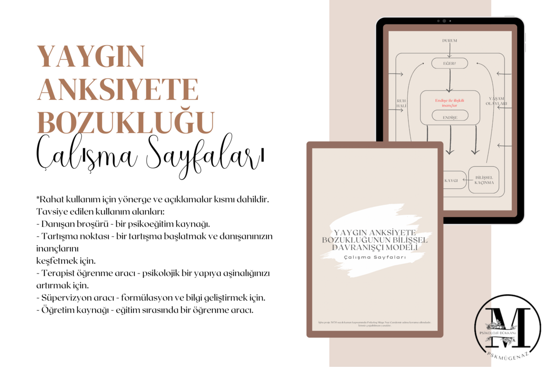 Yaygın Anksiyete Bozukluğu Çalışma Sayfaları