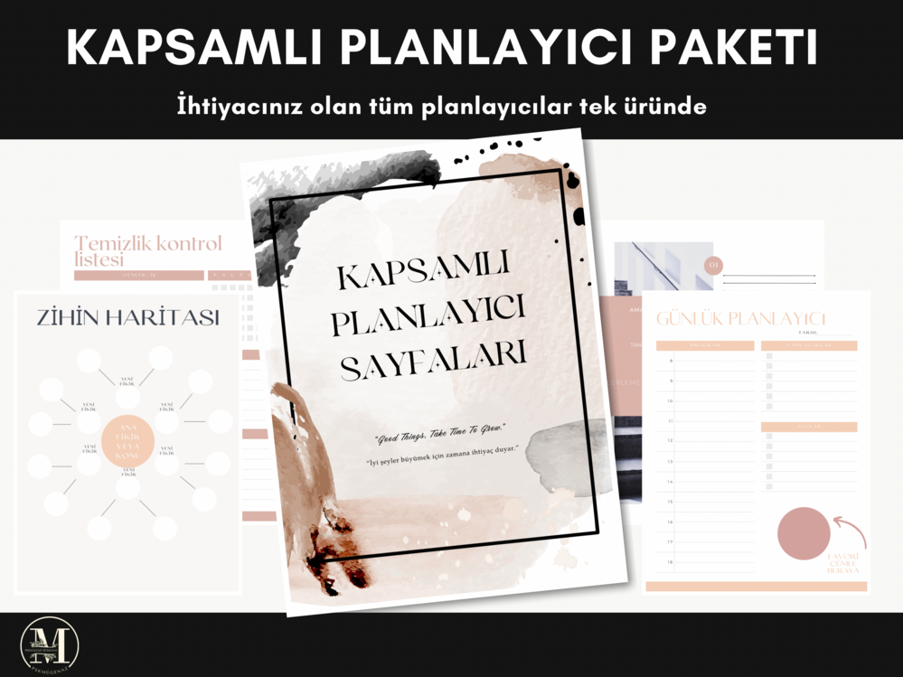 Kapsamlı Planlayıcı Seti (Kişiselleştirilebilir Versiyon)