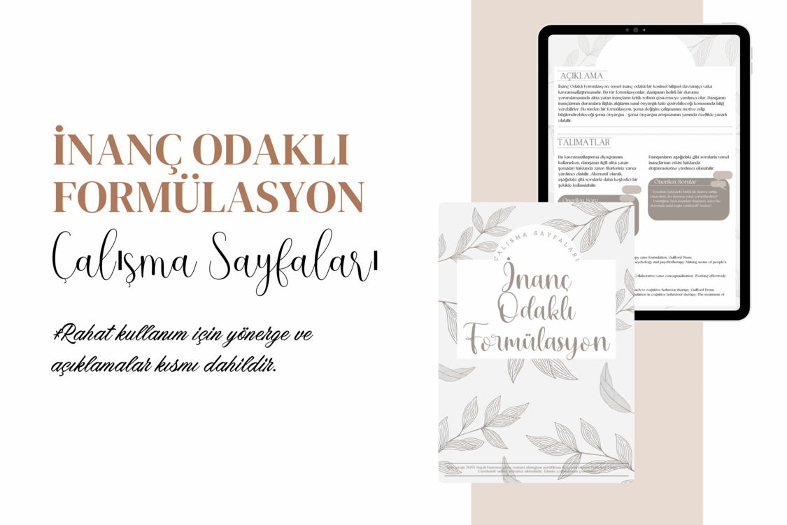 İnanç Odaklı Formülasyon Çalışma Sayfaları