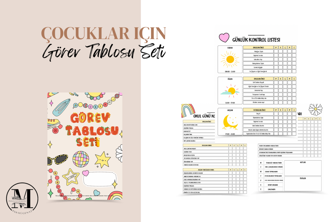 Çocuklar İçin Görev Tablosu Listesi