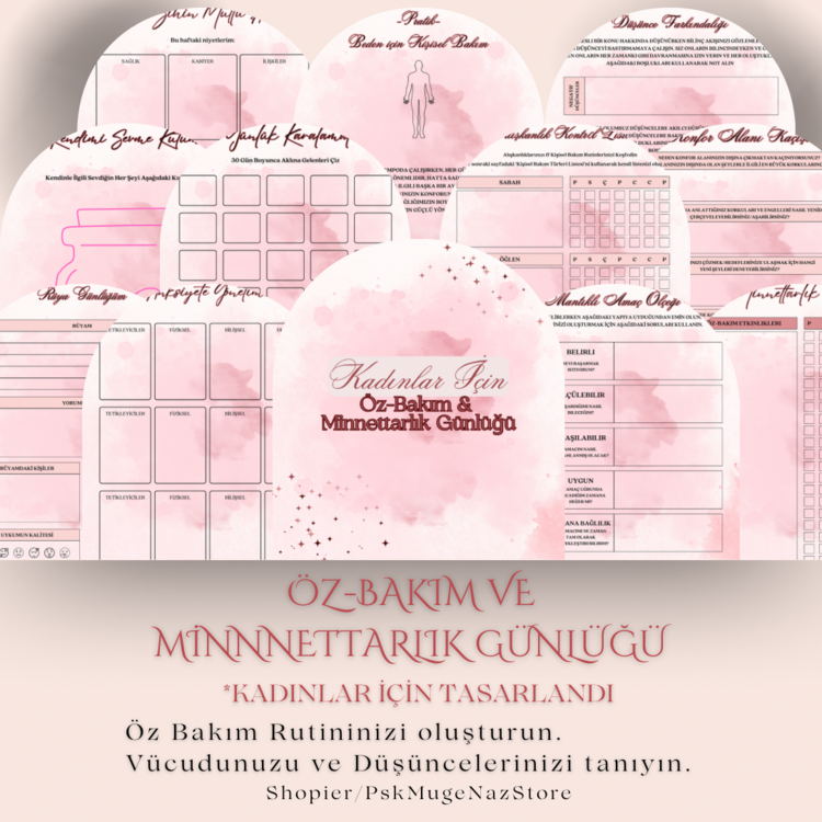 Kadınlar İçin Öz-Bakım ve Minnettarlık Günlüğü