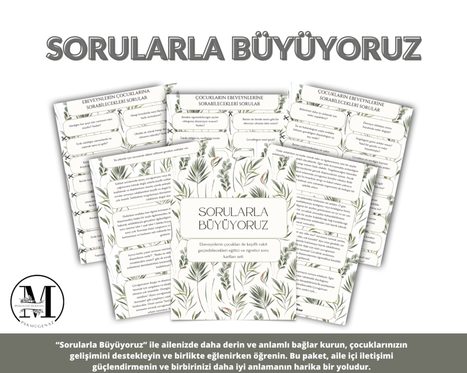 Sorularla Büyüyoruz - Çocuklar için eğitici ve öğretici soru kartları