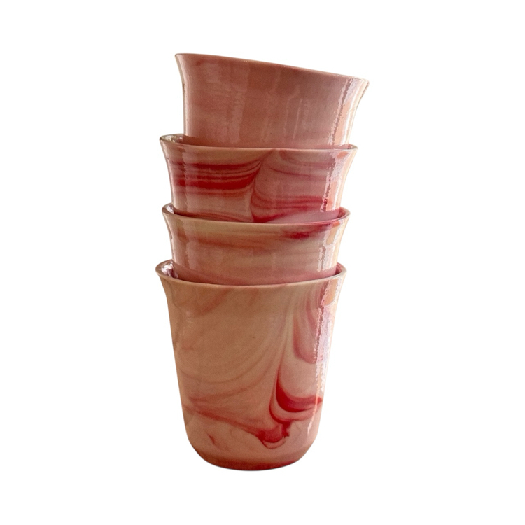 Rose 4’lü espresso cup