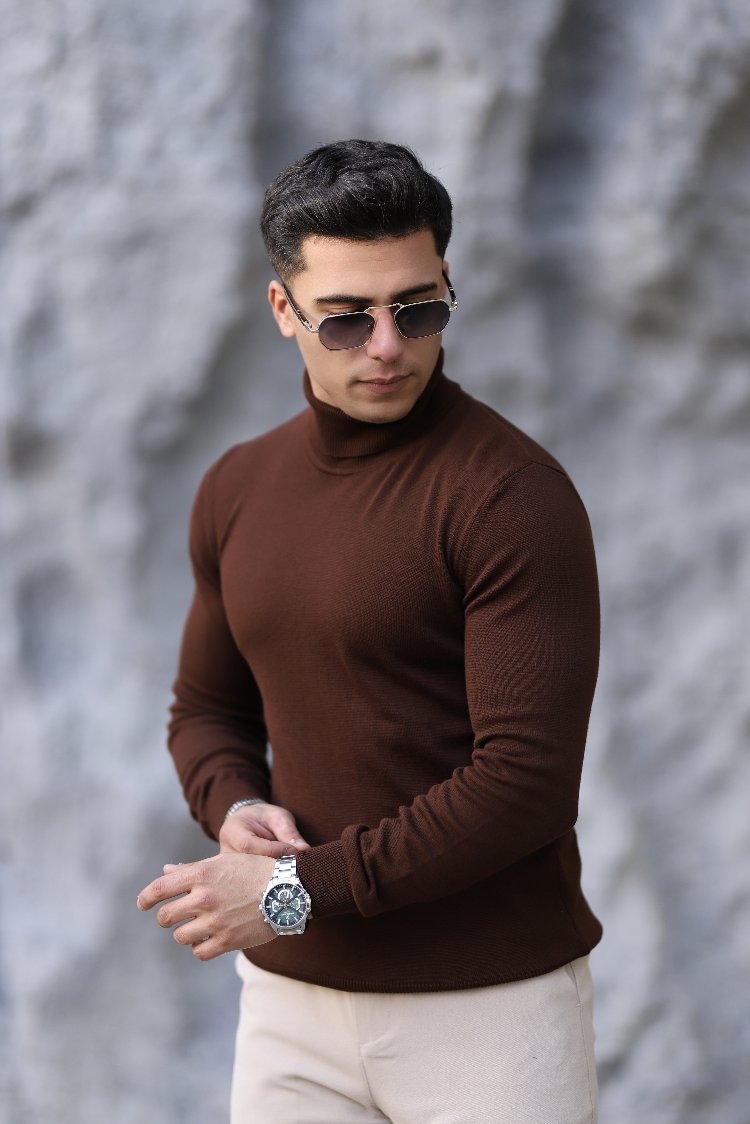 TAM BOĞAZLI DÜZ ÖRGÜ TRİKO P009