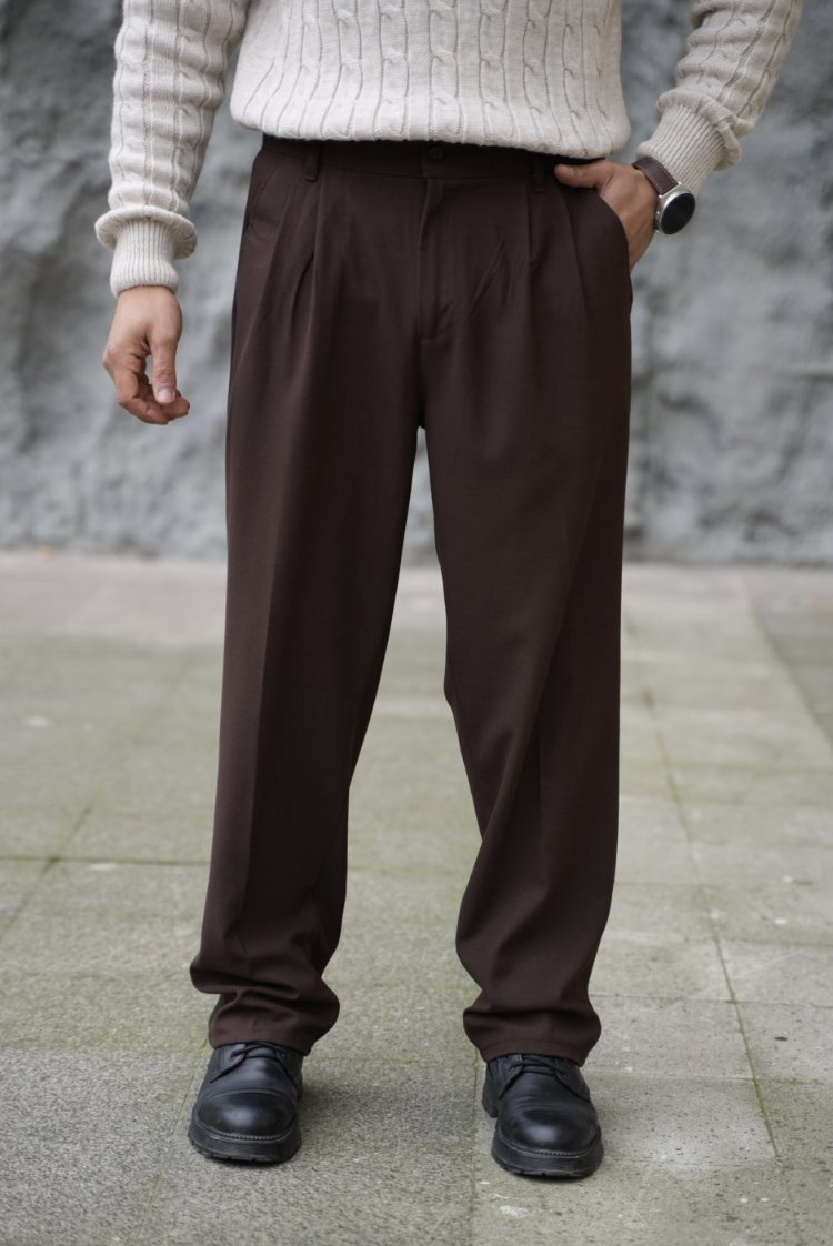 BAGGY KALIP 2 PİLE KUMAŞ PANTOLON P004