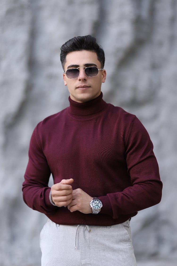 TAM BOĞAZLI DÜZ ÖRGÜ TRİKO P009