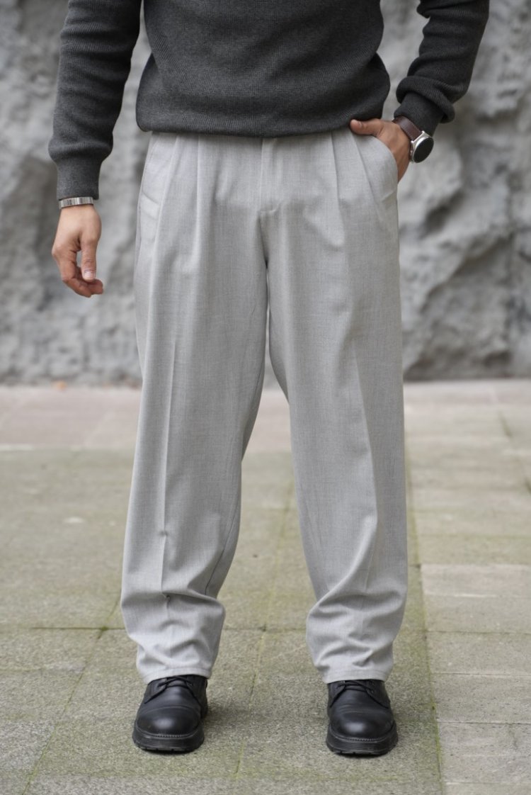 BAGGY KALIP 2 PİLE KUMAŞ PANTOLON P004