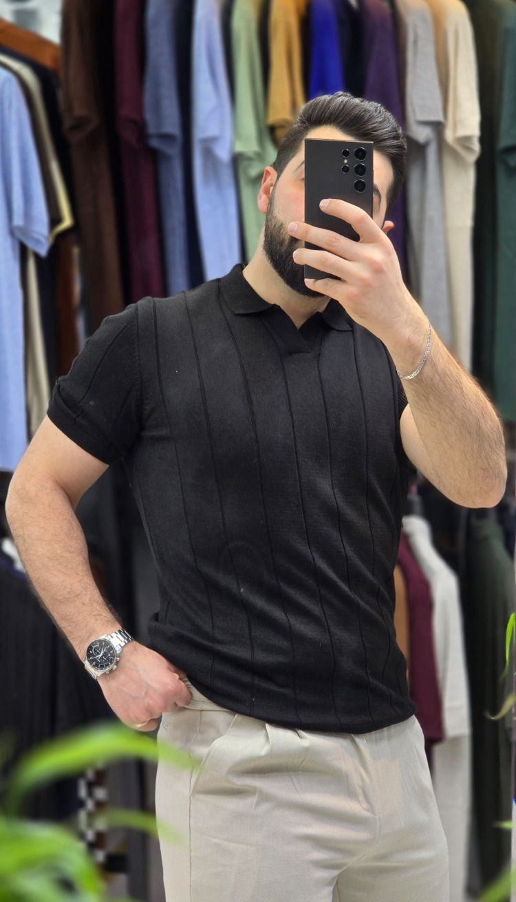 Polo yaka çizgili Pamuk - slim fit triko tişort
Ürün Kodu | T2DU26101