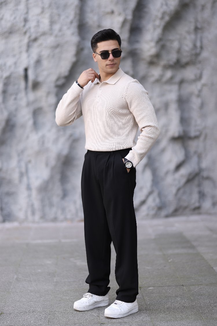 POLO YAKA DÜĞMELİ SELANİK ÖRGÜ TRİKO P015