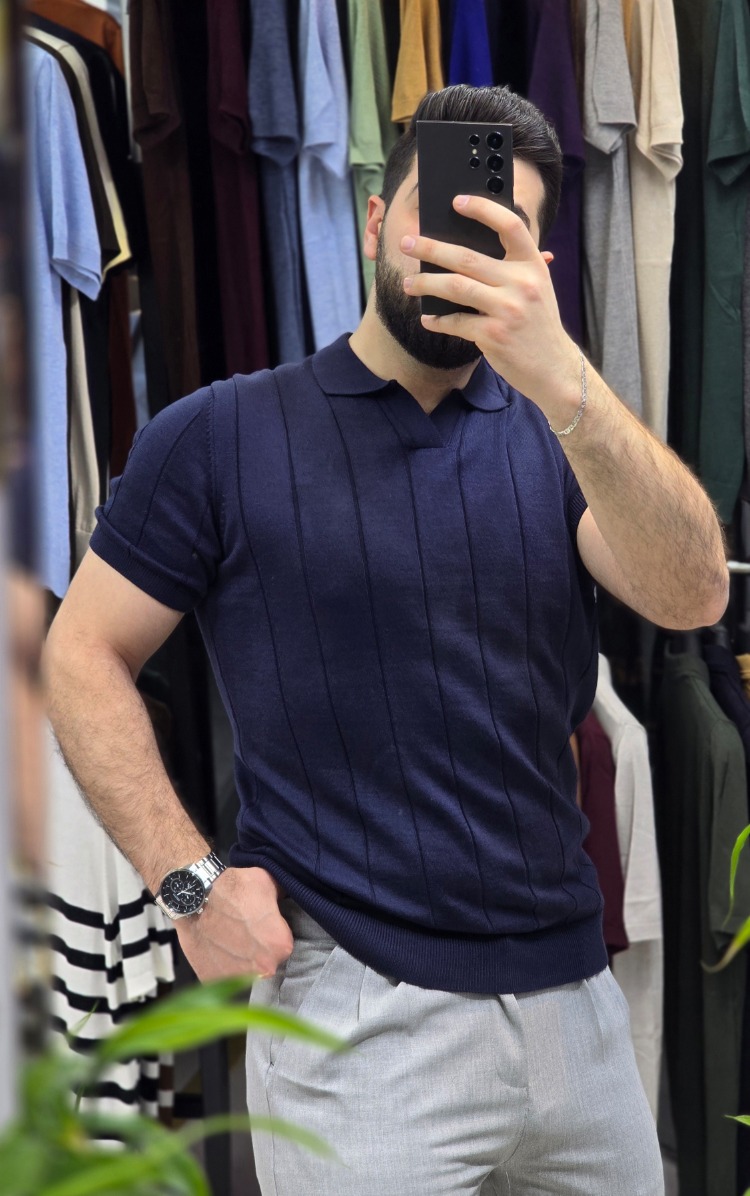 Polo yaka çizgili Pamuk - slim fit triko tişort
Ürün Kodu | T2DU26101