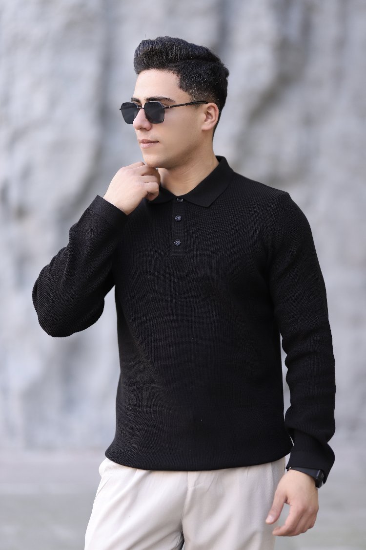 POLO YAKA DÜĞMELİ SELANİK ÖRGÜ TRİKO P015