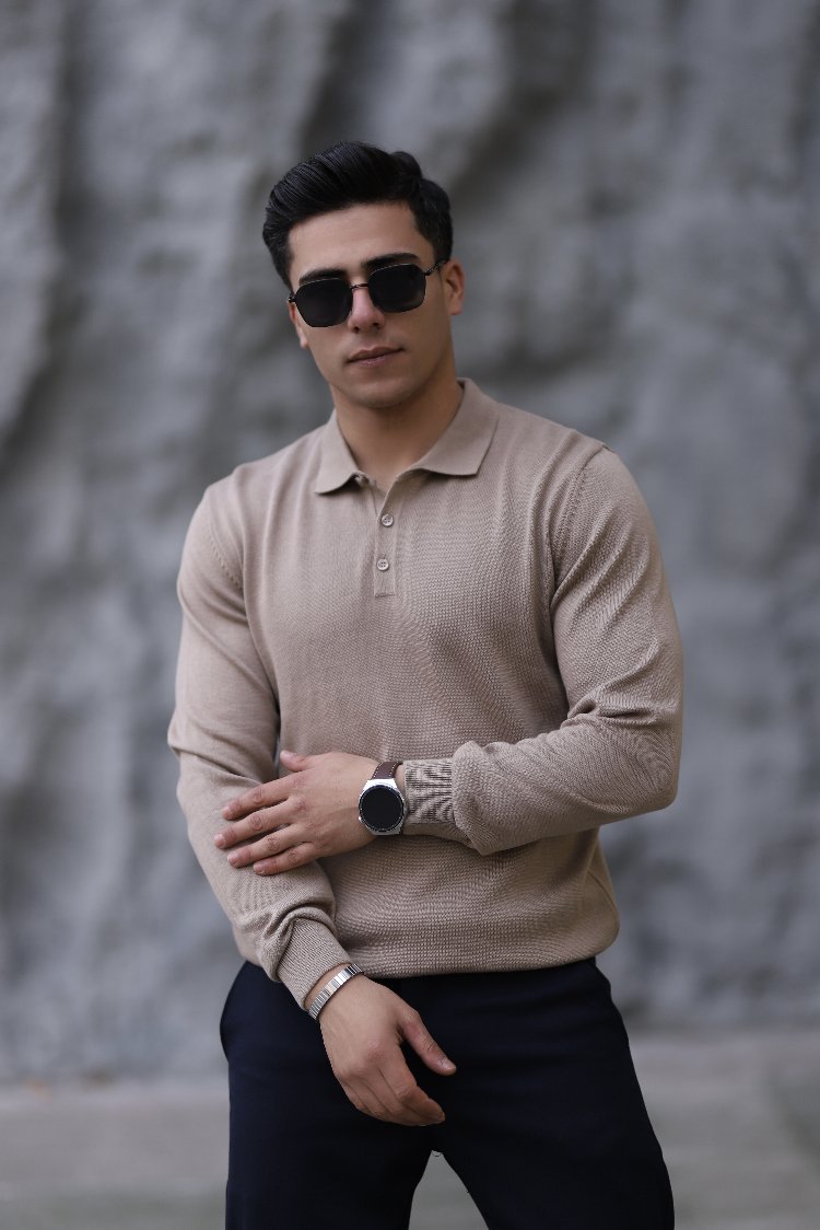 POLO YAKA DÜĞMELİ DÜZ ÖRGÜ TRİKO P010