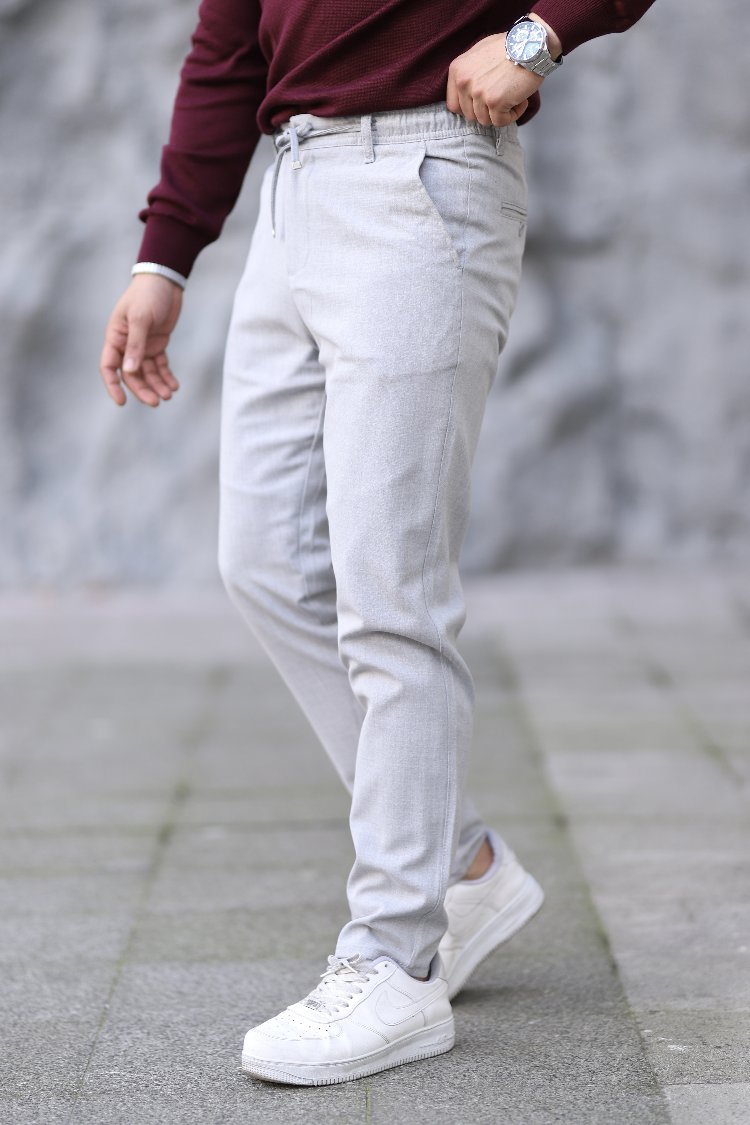 YARIM LASTİKLİ İPLİ SELİM FİT KUMAŞ PANTOLON P006