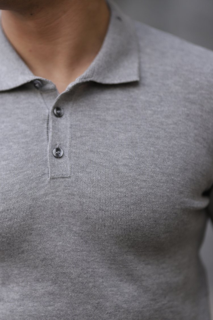 POLO YAKA DÜĞMELİ DÜZ ÖRGÜ TRİKO P010