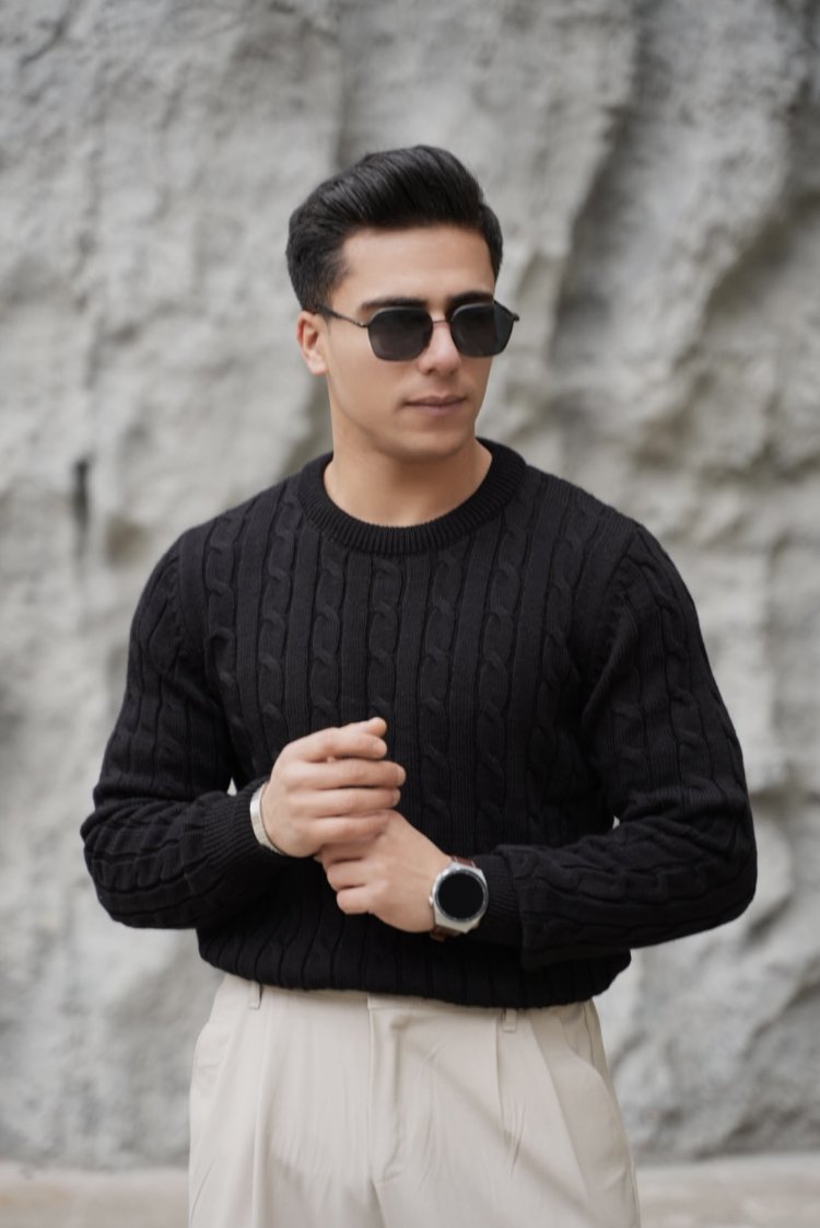 BİSİKLET YAKA SAÇ ÖRGÜ TRİKO P013