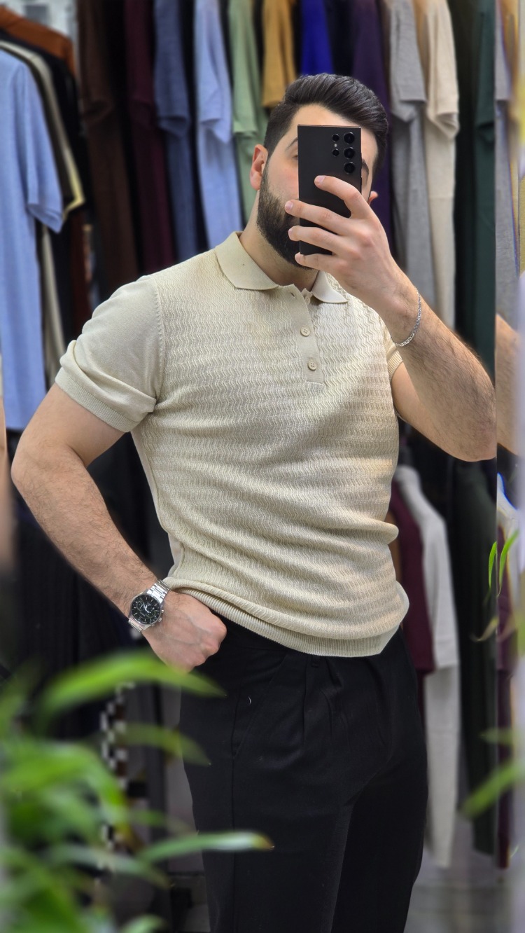 Erkek Polo Yaka Triko Tişört – Şık ve Modern Stil | T3DU26233