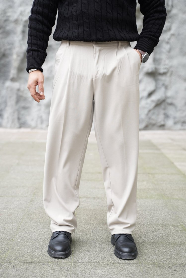 BAGGY KALIP 2 PİLE KUMAŞ PANTOLON P004