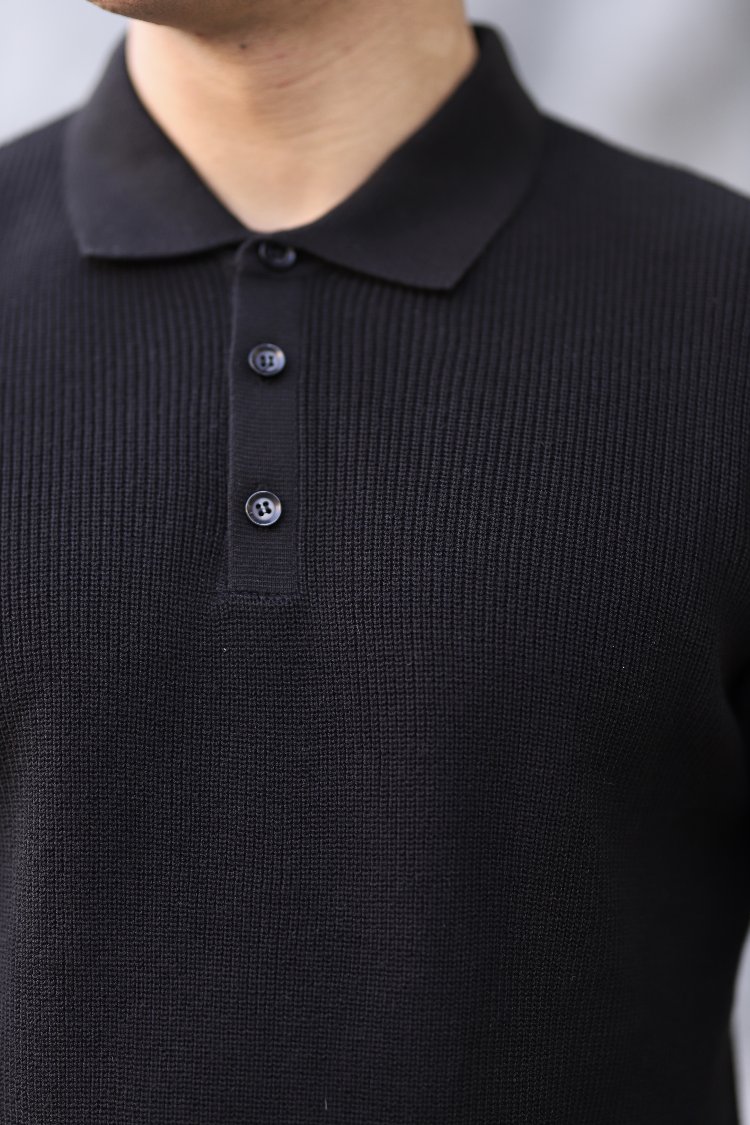 POLO YAKA DÜĞMELİ SELANİK ÖRGÜ TRİKO P015