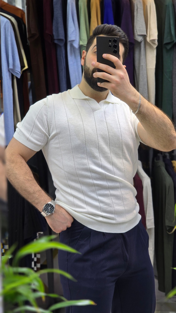 Polo yaka çizgili Pamuk - slim fit triko tişort
Ürün Kodu | T2DU26101