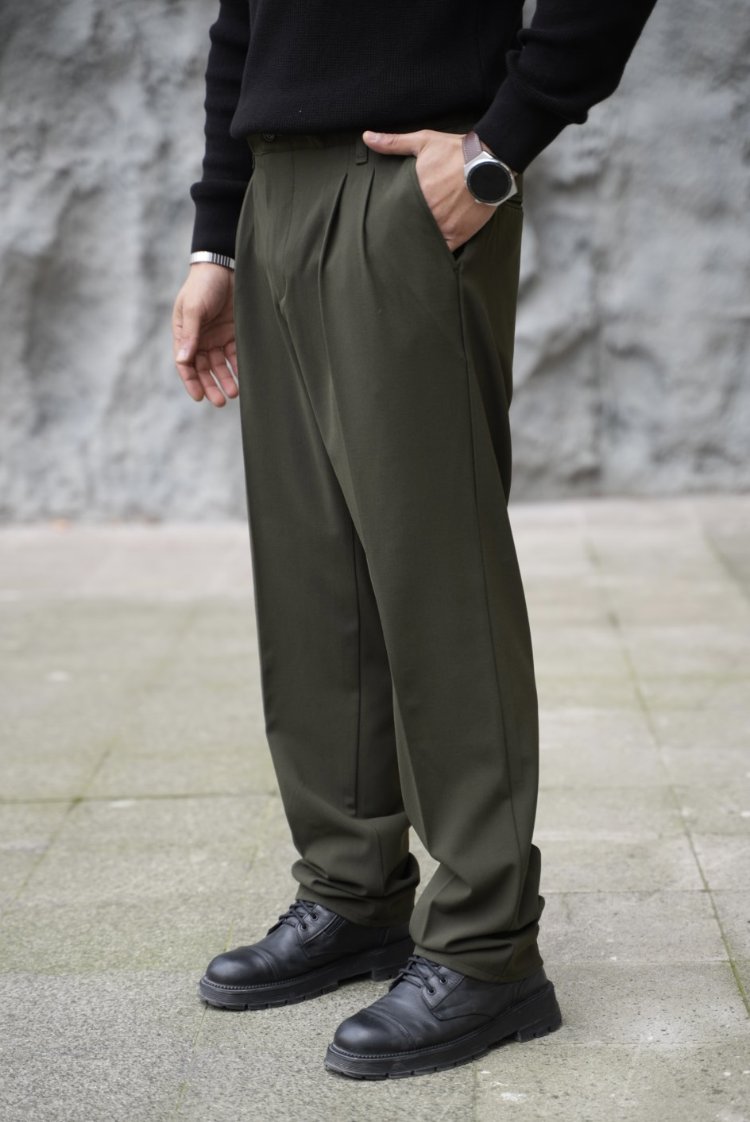 BAGGY KALIP 2 PİLE KUMAŞ PANTOLON P004